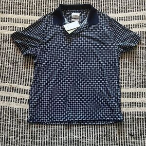 Goodfellow Size XL Blue & White Mens polo Shirt Standard Fit NWT
